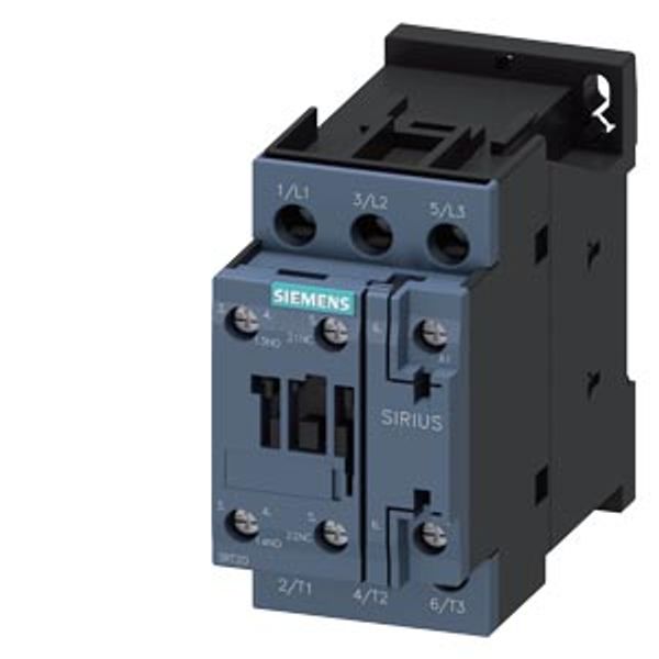 power contactor, AC-3e/AC-3, 38 A, 18.5 kW / 400 V, 3-pole, 3RT2028-1AT60 image 1