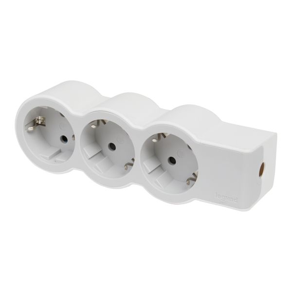 MOES STD SCH 3X2P+E WITHOUT CABLE WHITE/GREY image 1