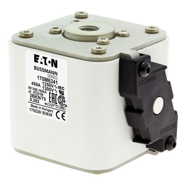 Fuse-link, high speed, 450 A, AC 1250 V, size 3, 76 x 92 x 76 mm, aR, IEC, UL, single indicator image 20