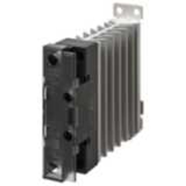 Solid-state relay, 1 phase, 18A, 24-240V AC, with heat sink, DIN rail image 2