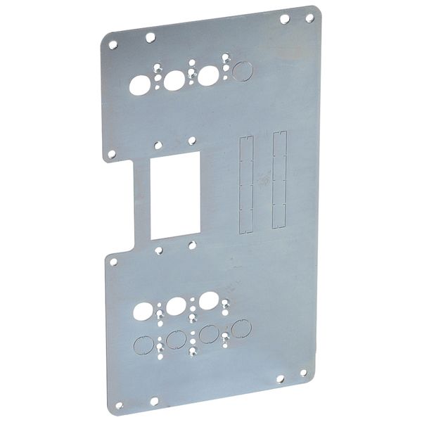 Mounting plates  XL³ 4000 for 1 plug-in DPX³ 160 in supply invertor - vertical image 1