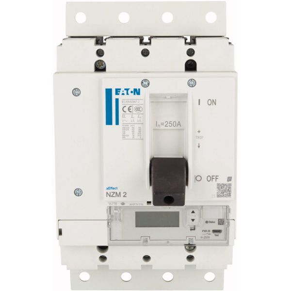 NZM2 PXR25 circuit breaker - integrated energy measurement class 1, 250A, 4p, variable, Screw terminal, plug-in technology image 3