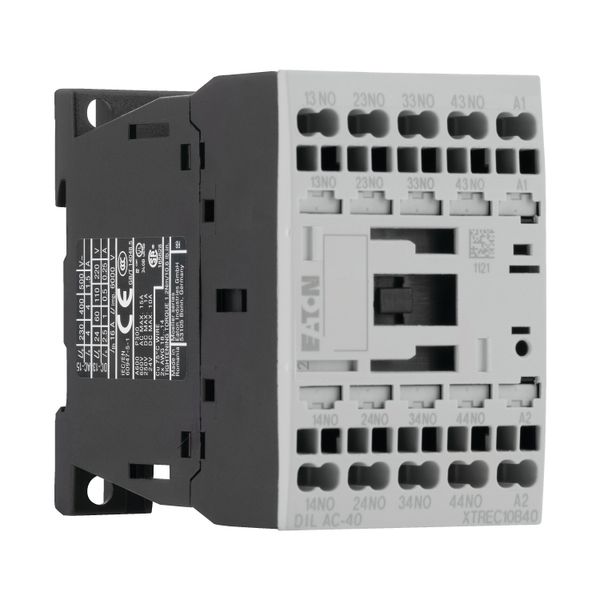 Contactor relay, 24 V DC, 4 N/O, Spring-loaded terminals, DC operation image 17