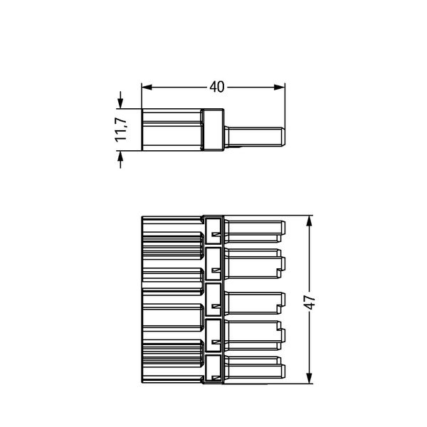 Intermediate coupler 5-pole Cod. A white image 3