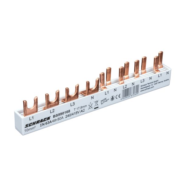 Busbar, 1xRCCB 4-pole, 4 MCB 1+N/1 MW, 8MW image 2