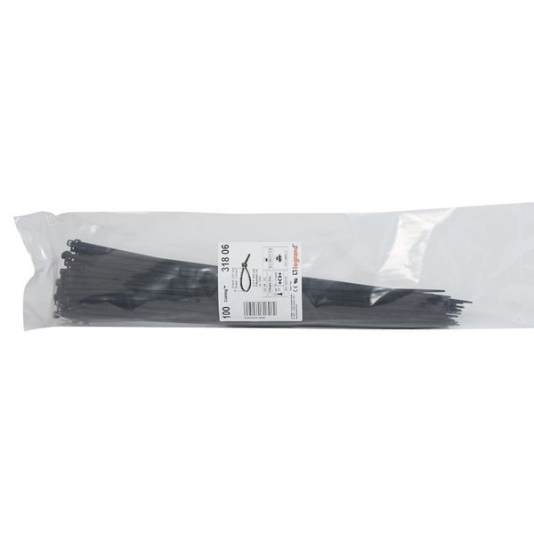 Cable tie Colring - w. 3.5 mm - L. 360 mm - sachet 100 pcs - black image 1