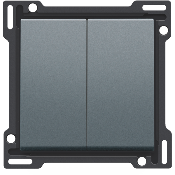 Finishing set for two-circuit switch, two-way switch + N.O. push butto image 2