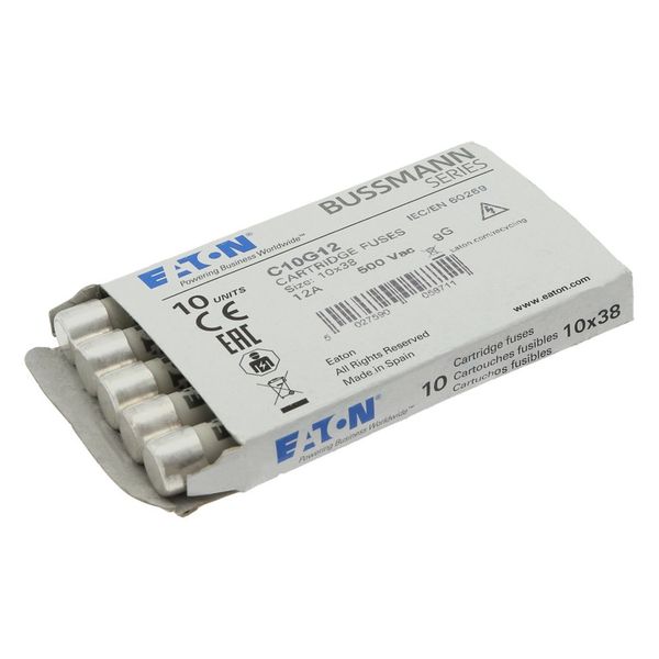 Fuse-link, LV, 12 A, AC 500 V, 10 x 38 mm, gL/gG, IEC image 12