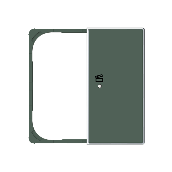 SRS-2-L-85CM Cover F@H SKY 2C.LE.Scene for Switch/push button Two-part button Green - Sky Niessen image 1