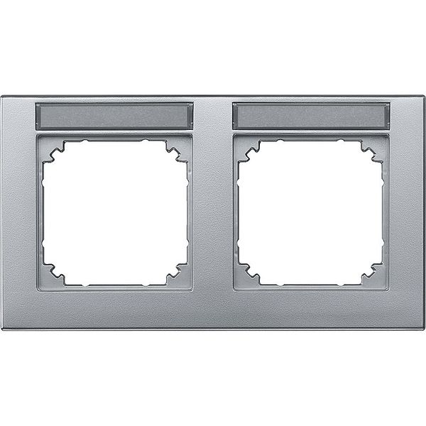 M-PLAN frame, can be labeled twice, horizontal installation, aluminum image 1