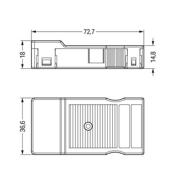 Strain relief housing 3-pole for 1 cable black image 4