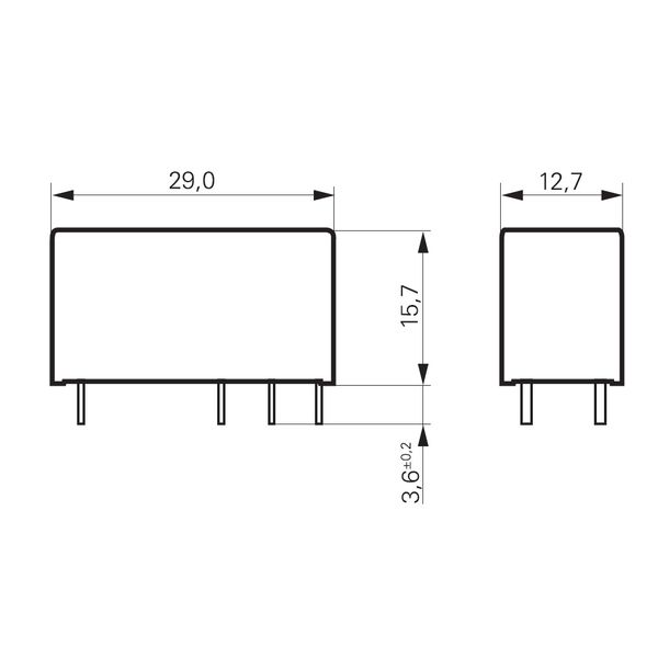 PCB Relay 1 C/O 24VAC 16A pinning 5.0 image 3