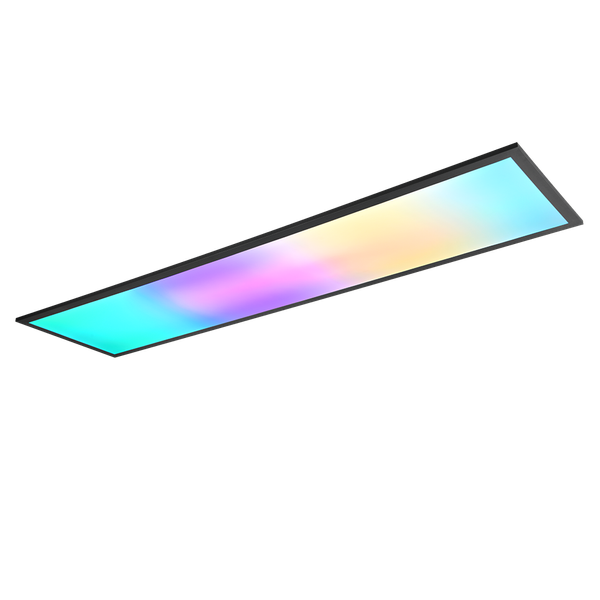 Beta LED ceiling lamp 120 cm matt black RGB image 1