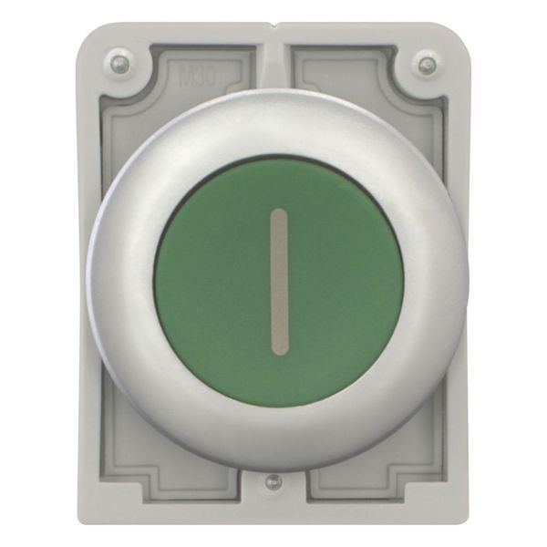 Pushbutton, RMQ-Titan, Flat, maintained, green, inscribed, Metal bezel image 10