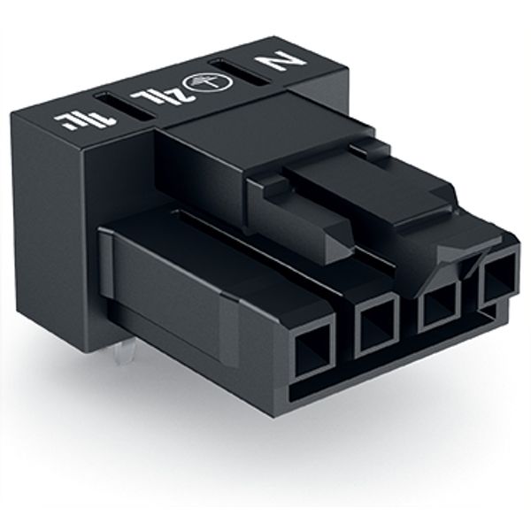 Socket for PCBs angled 4-pole black image 3