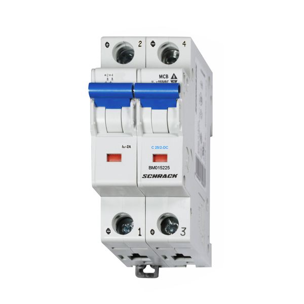 Miniature Circuit Breaker (MCB) DC-C25/2, 10kA image 1