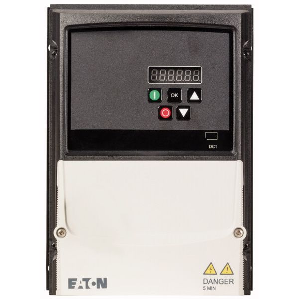 Variable frequency drive, 230 V AC, 3-phase, 10.5 A, 2.2 kW, IP66/NEMA 4X, Radio interference suppression filter, Brake chopper, 7-digital display ass image 1