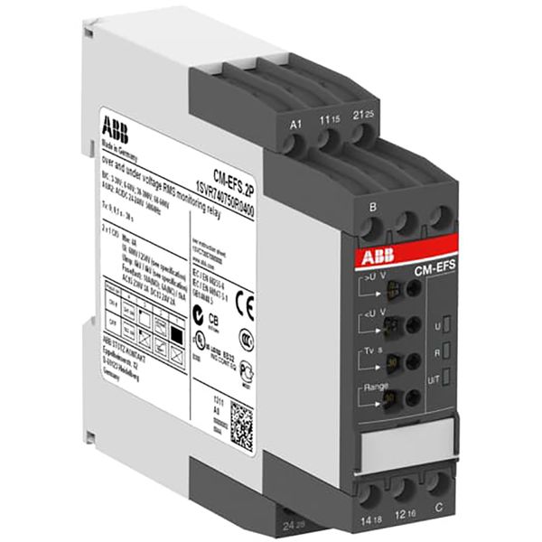 CM-EFS.2S Voltage monitoring relay 2c/o, B-C=3-600VRMS, 24-240VAC/DC image 1