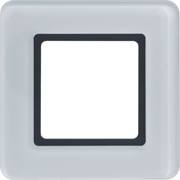 Frame 1gang, Q.7, glass polar white for illumination image 1