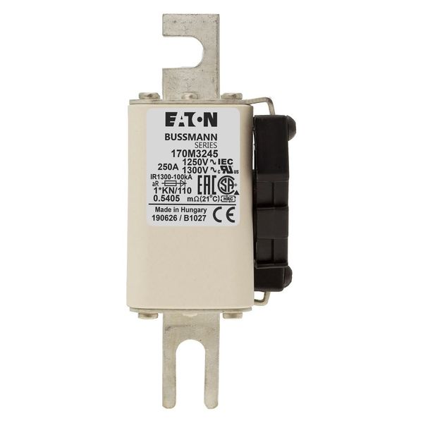 Fuse-link, high speed, 250 A, AC 1250 V, compact size 1, 45 x 58 x 138 mm, aR, DIN, IEC, type K indicator image 6