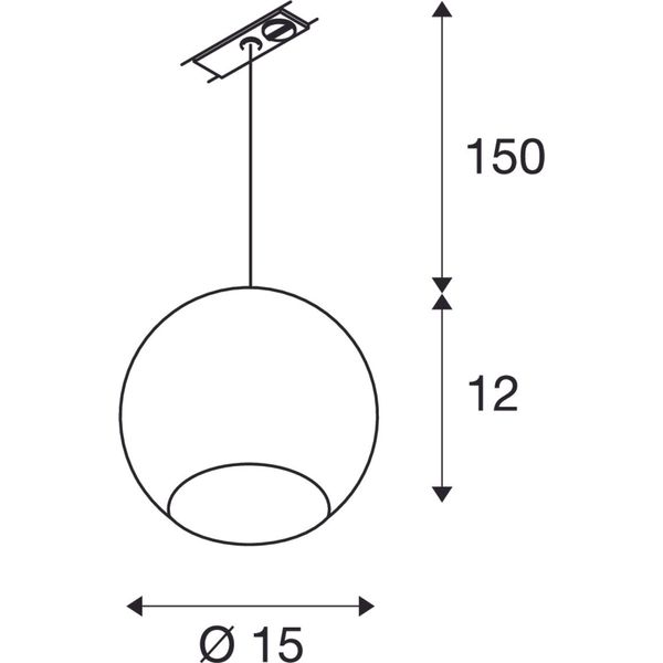 LIGHT EYE pendant, chrome, GU10, max. 75W, incl. Adaptor image 2