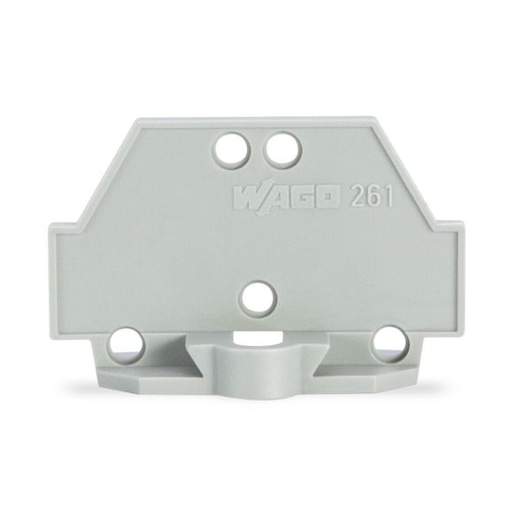 End plate with fixing flange gray image 1