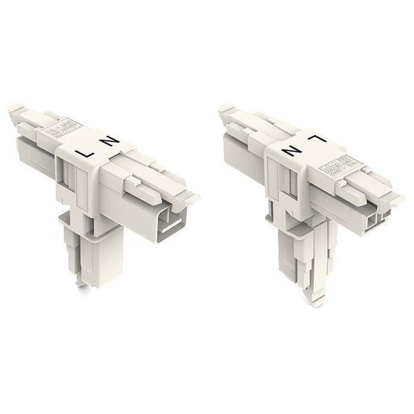 T-distribution connector 2-pole Cod. A white image 3