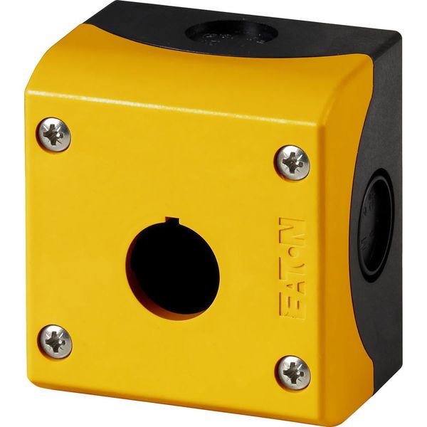 Surface mounting enclosure, yellow, 1 mounting location image 2