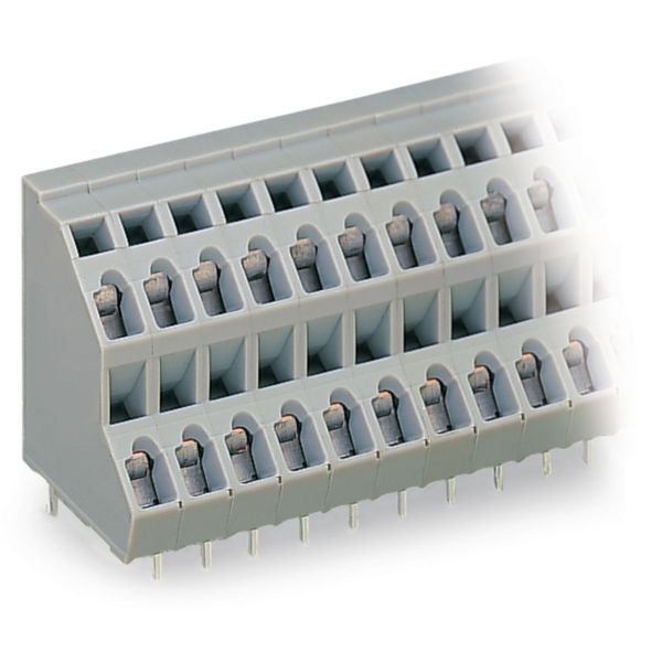 Double-deck PCB terminal block 2.5 mm² Pin spacing 5 mm gray image 1