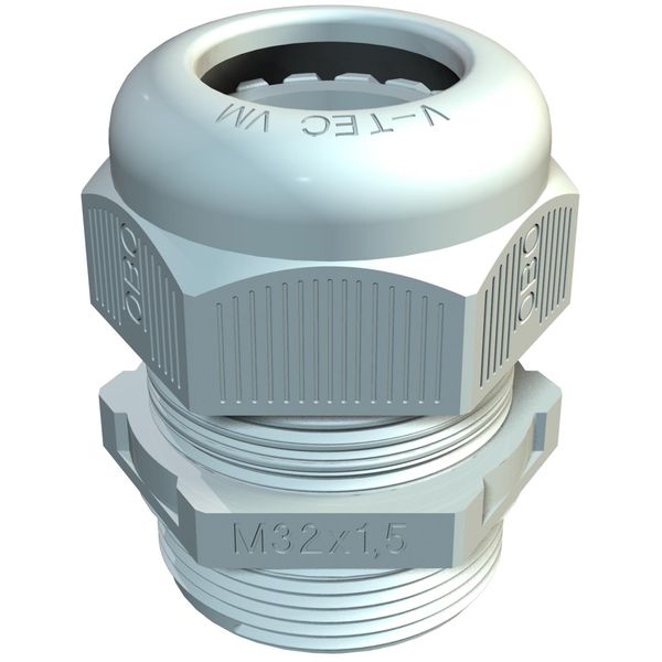 V-TEC M20 LGR  Cable gland, metric, M20, light gray Polyamide image 1