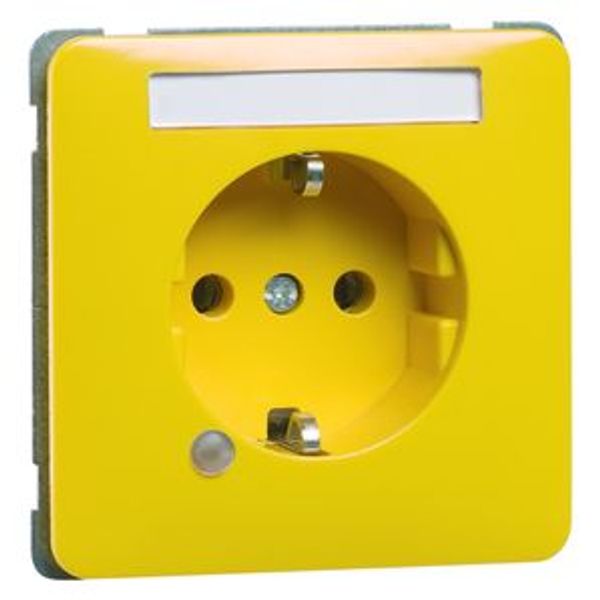 STANDARD wcd 1-voudig, met ra, insteekmet contr.LED,tekstveld,gele sok image 1