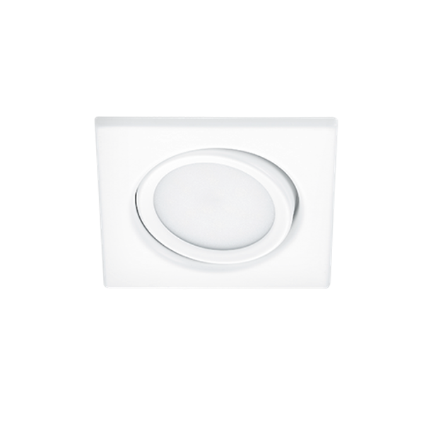 Rila LED recessed spotlight matt white square image 1