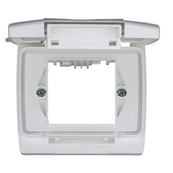 Outdoor surface mount box IP55, transparent lid, white image 7