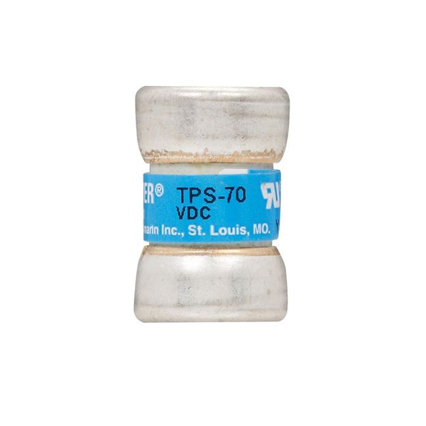 Eaton Bussmann series TPS telecommunication fuse, 170 Vdc, 35A, 100 kAIC, Non Indicating, Current-limiting, Non-indicating, Ferrule end X ferrule end, Glass melamine tube, Silver-plated brass ferrules image 14