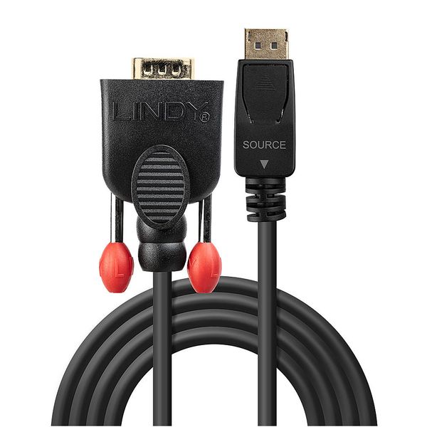 0.5m Display Port to VGA Adapter Cable Connects a single DisplayPort device to a single VGA Display with a maximum resolution of 1920x1200@60Hz image 2