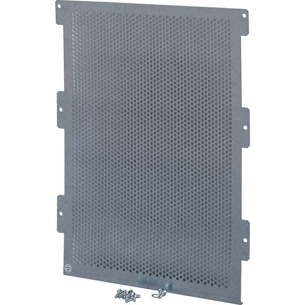 Microperforated mounting plate for 5-row flush-mounting (hollow-wall) compact distribution boards 36MU image 2