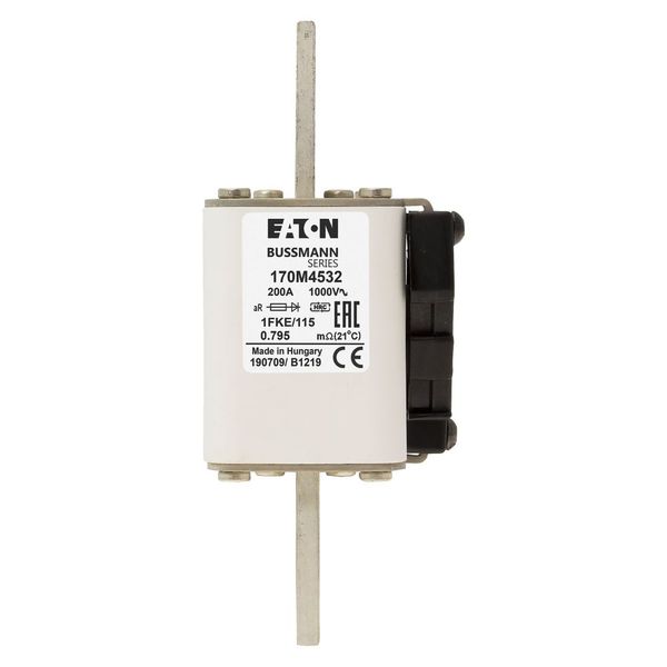 Fuse-link, high speed, 200 A, AC 1000 V, size 1, 51 x 68 x 102 mm, aR, IEC, single indicator image 21