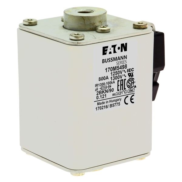 Fuse-link, high speed, 800 A, AC 1250 V, size 2, 61 x 77 x 91 mm, aR, IEC, UL, single indicator image 19