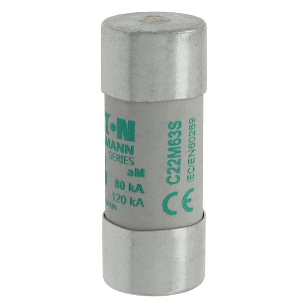 Fuse-link, LV, 63 A, AC 690 V, 22 x 58 mm, aM, IEC, with striker image 8