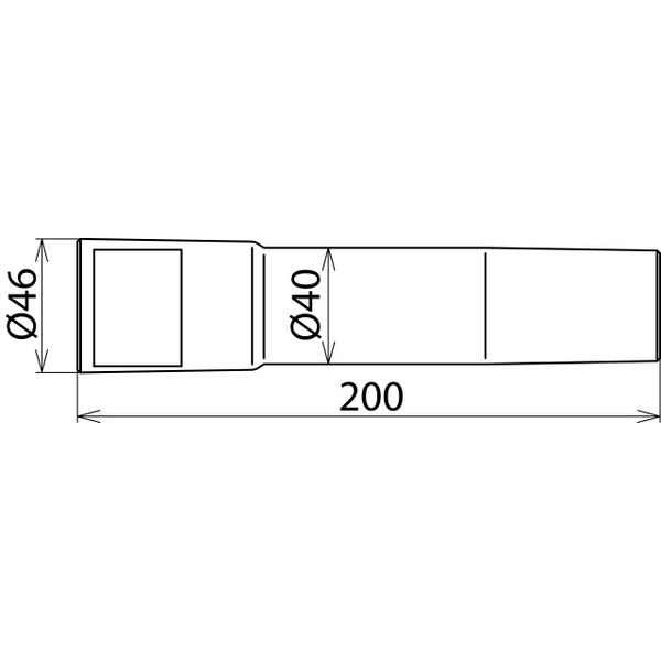 Intake tube extension D=40/L=200mm for NS dry cleaning set -1000V image 2