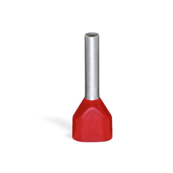 Twin ferrule Sleeve for 2 x 1 mm² / AWG 2 x 18 red, insulated red image 1