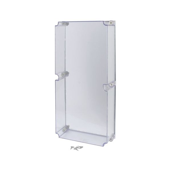 Cap, transparent smoky gray, lockable, HxWxD=750x375x150mm image 1