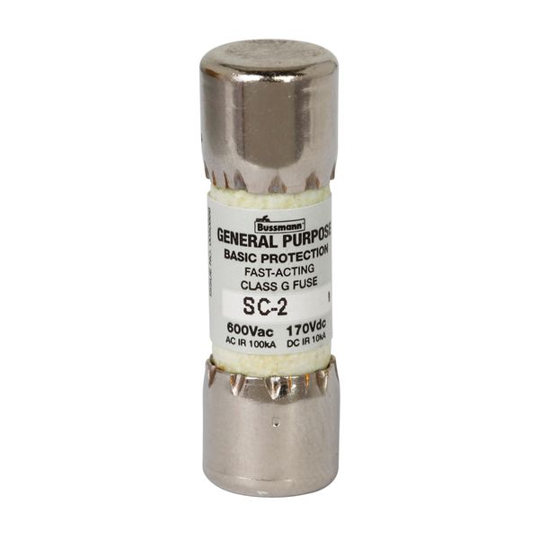Fuse-link, low voltage, 2 A, AC 600 V, DC 170 V, 33.3 x 10.4 mm, G, UL, CSA, fast-acting image 10