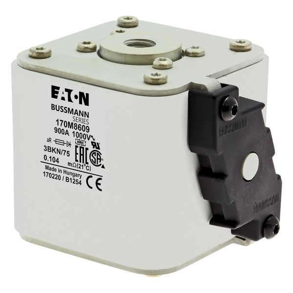 Fuse-link, high speed, 900 A, AC 1000 V, size 3, 74 x 92 x 76 mm, aR, IEC, UL, single indicator image 21