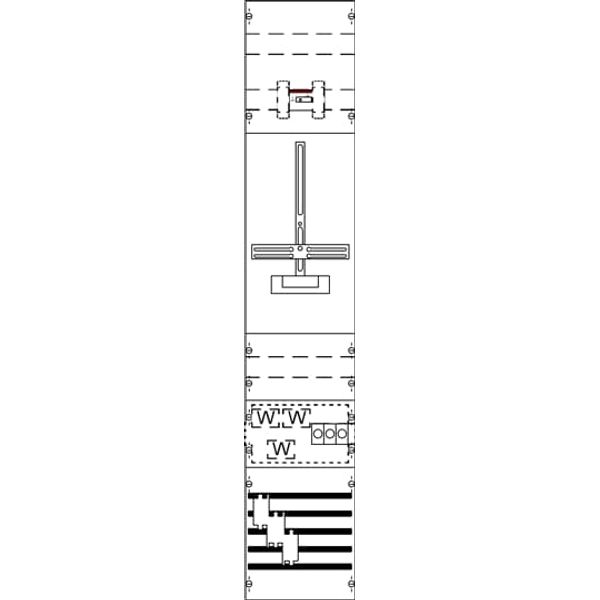 KA4298 Measurement and metering transformer board, Field width: 1, Rows: 0, 1350 mm x 250 mm x 160 mm, IP2XC image 5