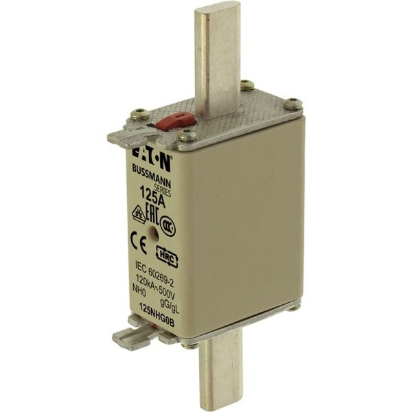 Fuse-link, LV, 160 A, AC 500 V, NH0, gL/gG, IEC, dual indicator, live gripping lugs image 2