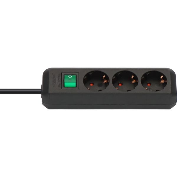 Eco-Line extension socket with switch 3-way black 1,5m H05VV-F 3G1,5 image 1