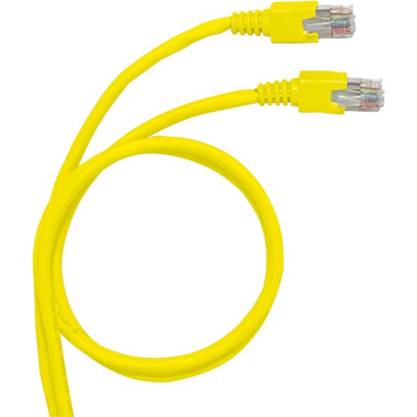 Patch cord RJ45 category 6A S/FTP Yellow 3 meters image 1