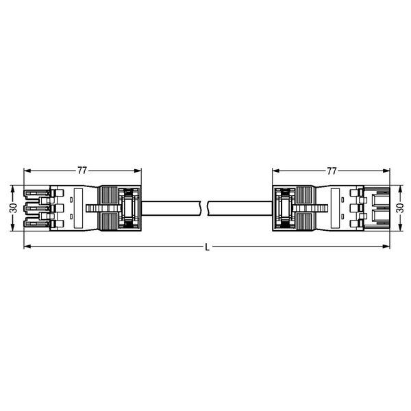 pre-assembled connecting cable Eca Socket/open-ended white image 2