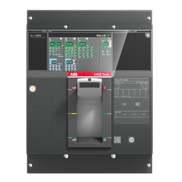 XT7V 1250 Ekip Dip LSIG In=1250A 3 pole fixed execution front terminal image 1